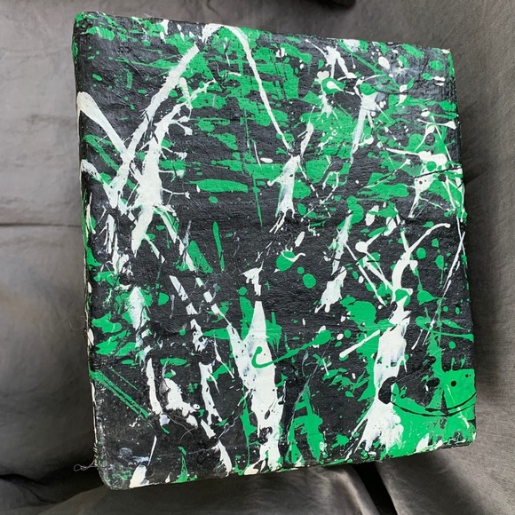 Abstract Original “Z” Face Print Mask Paper Mache 14x10x8 Mixed Media Sculpture - Picture 6 of 11